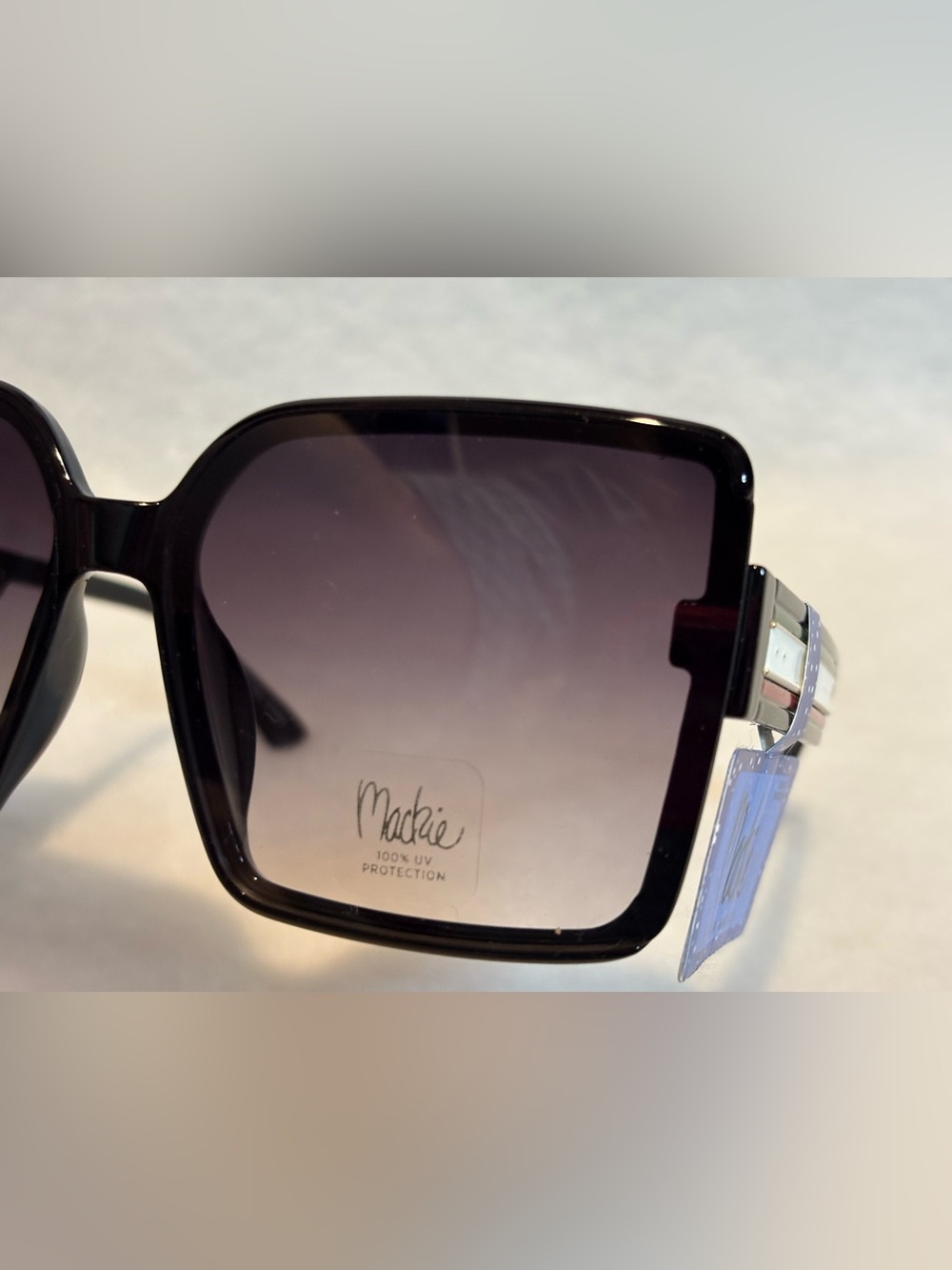 Bob Mackie Black Oversized Square Sunglasses - Picture 5 of 6